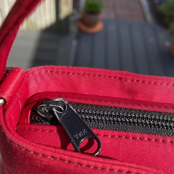 Vintage Kate Spade Cranberry Color Shoulder Bag. 8 X 11.  Pre-loved. - Picture 13 of 14